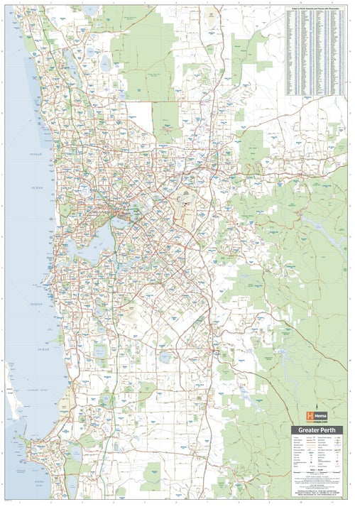 Perth and Region Wall Map