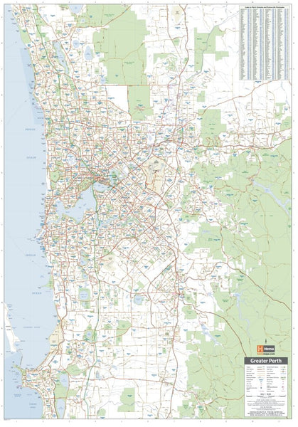 Perth and Region Wall Map – Hema Maps Online Shop