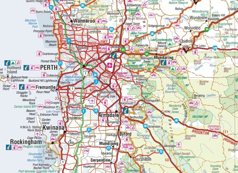 Perth & Region Map – Hema Maps Online Shop