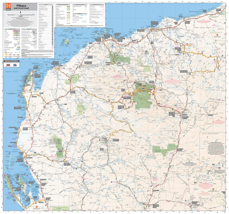 Pilbara Wall Map - 09. Australian Wall Maps - Hema Maps Online Shop