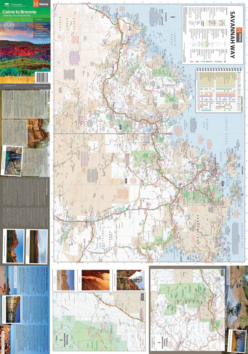 Savannah Way - Cairns to Broome Map - 05. Regional Maps - Hema Maps Online Shop