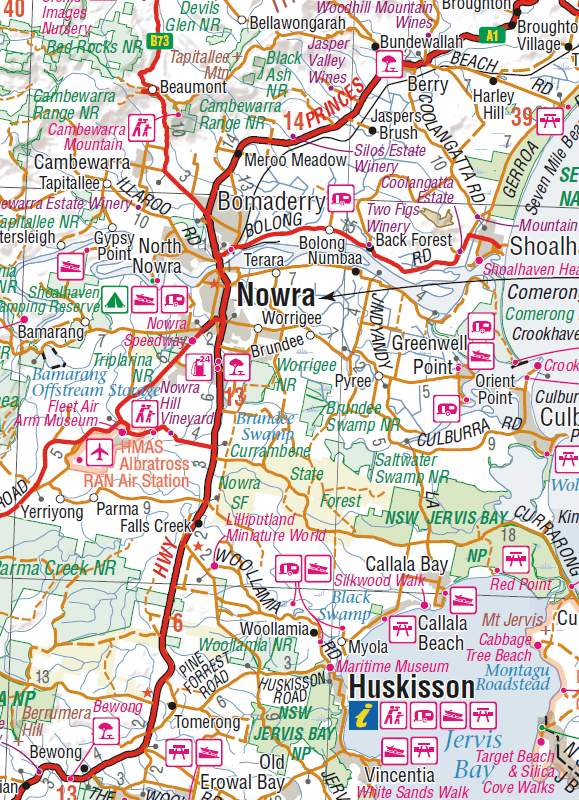 South East New South Wales Map - 05. Regional Maps - Hema Maps Online Shop