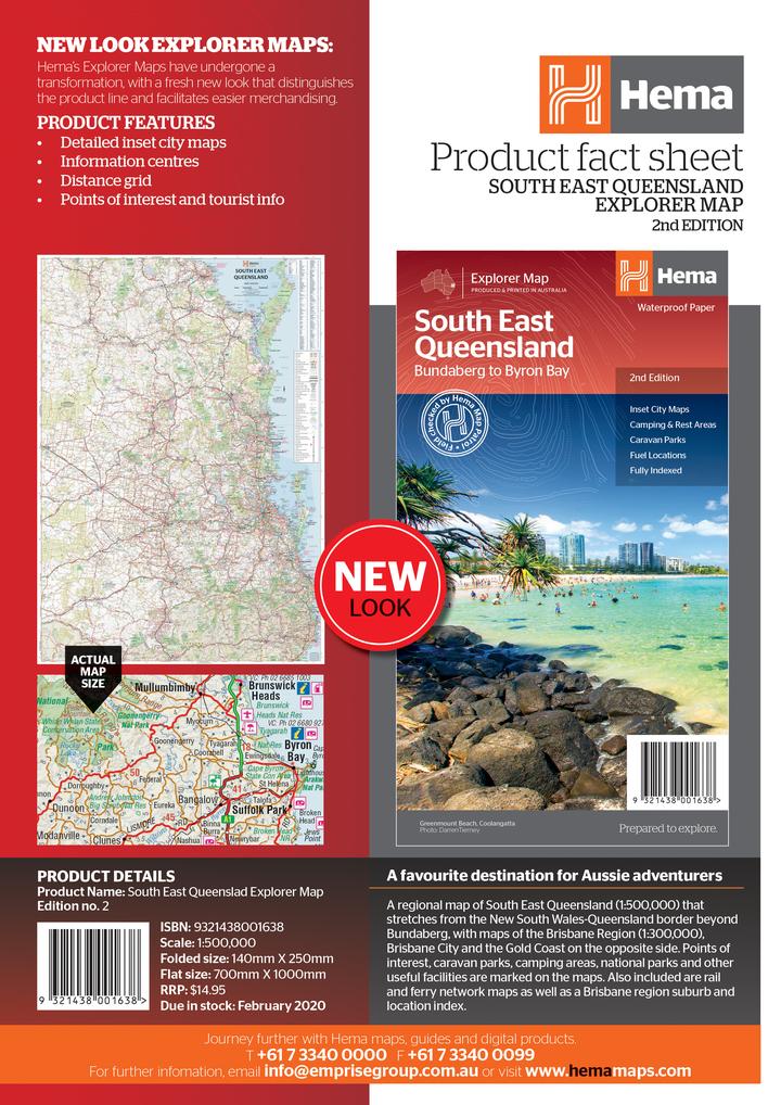South East Queensland Map - 05. Regional Maps - Hema Maps Online Shop