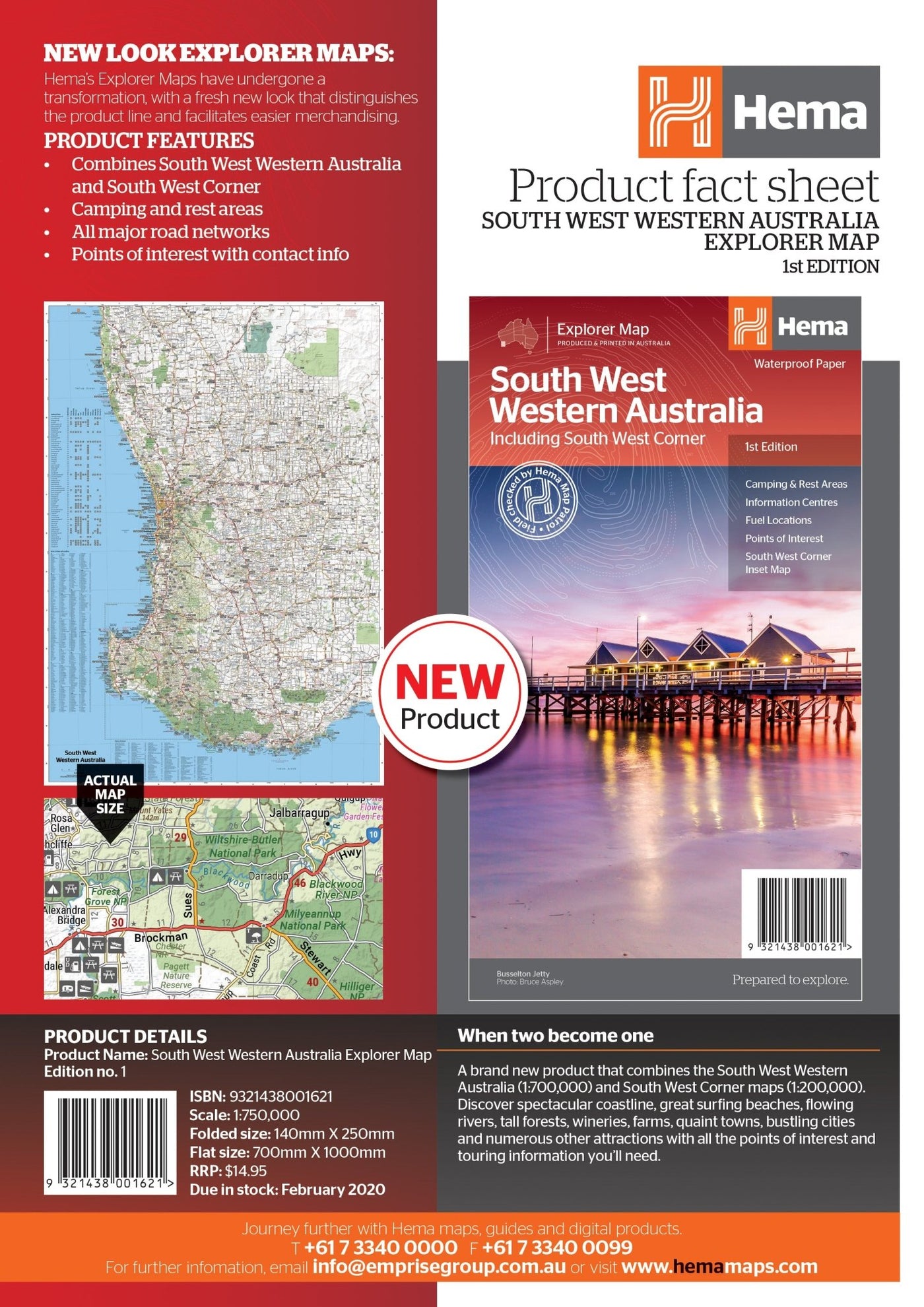 South West Western Australia Map — free download