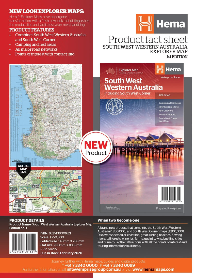 South West Western Australia Map — free download