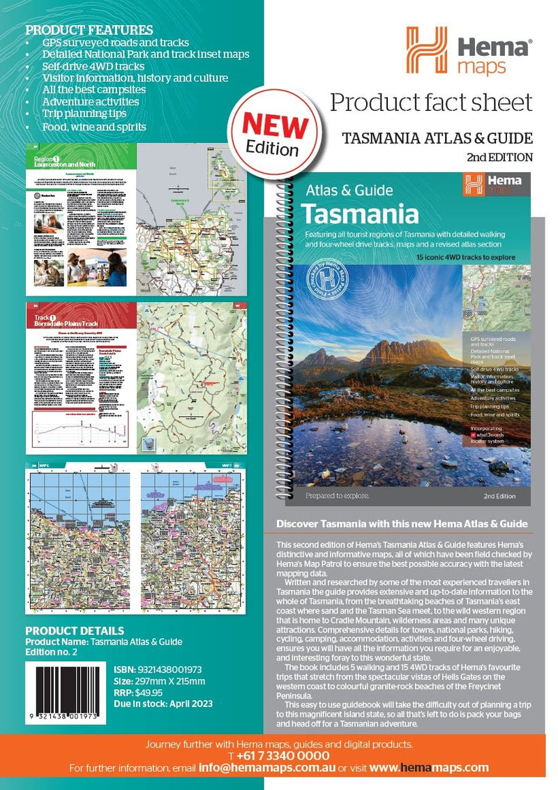 General Guide Map Tasmania Atlas & Guide – Hema Maps