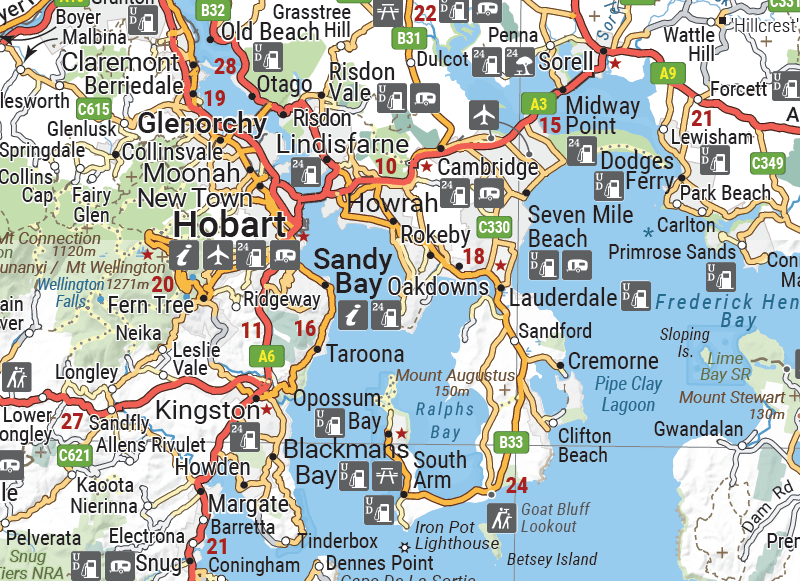 Tasmania Handy Map - 06. State Maps - Hema Maps Online Shop