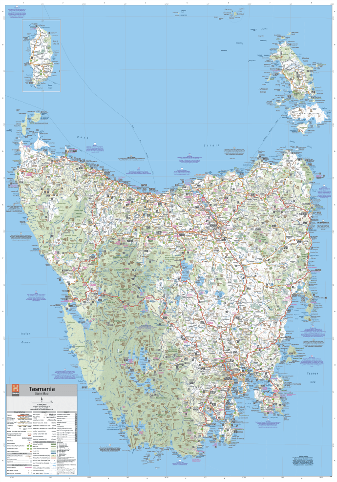 Tasmania State Map - 06. State Maps - Hema Maps Online Shop