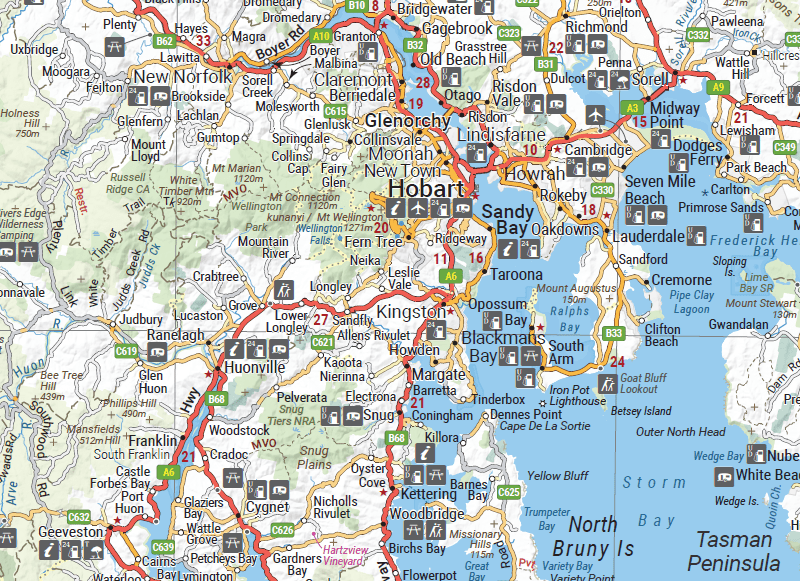 Tasmania State Wall Map – Hema Maps