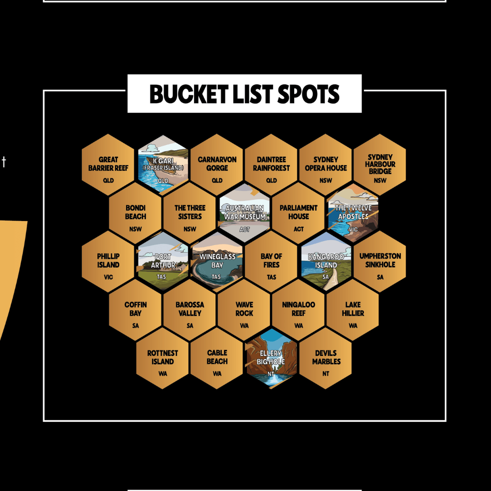 The Big Aussie Bucket List Scratch Map - 03. Other Guidebooks - Hema Maps