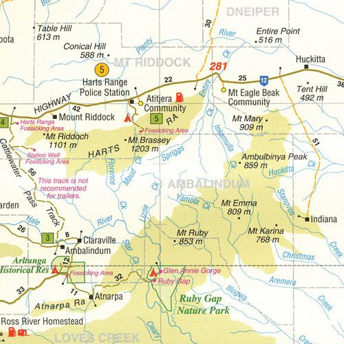 The Plenty and Sandover Highways Map - 13. Other Maps - Hema Maps Online Shop