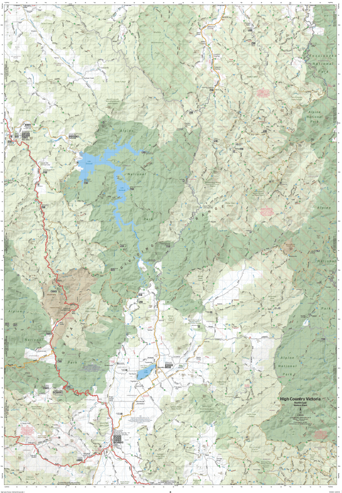 The Victorian High Country - North Eastern Map - 05. Regional Maps - Hema Maps Online Shop