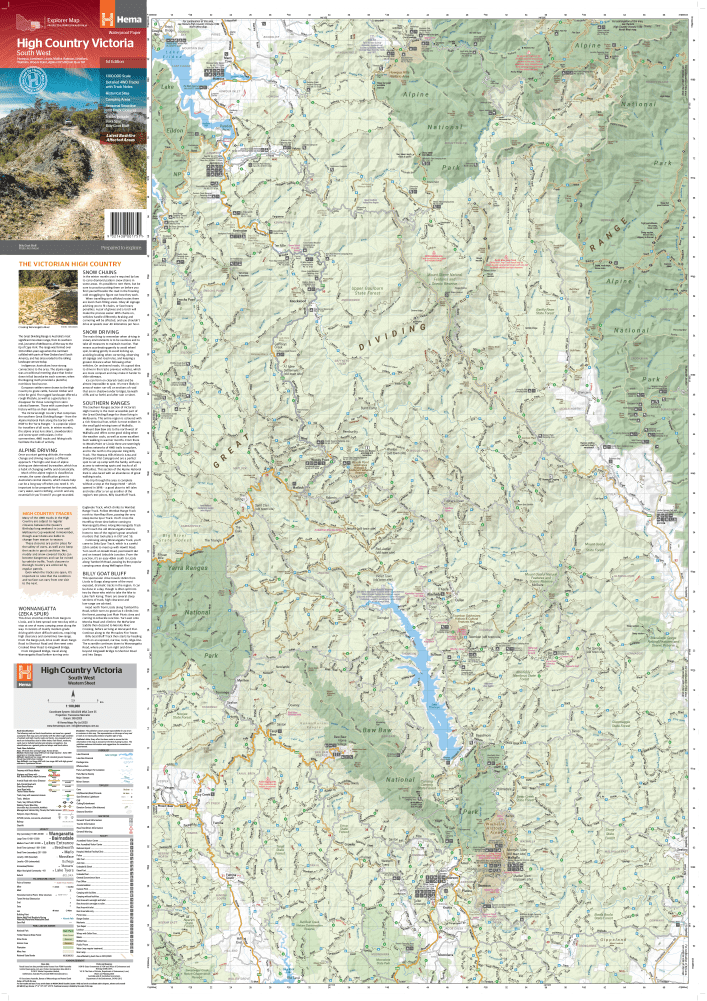 The Victorian High Country - South Western Map - 05. Regional Maps - Hema Maps Online Shop