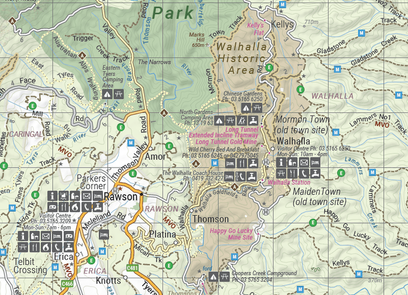 The Victorian High Country - South Western Map - 05. Regional Maps - Hema Maps Online Shop