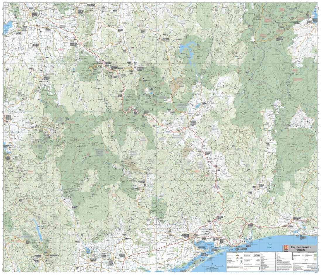 The Victorian High Country Wall Map