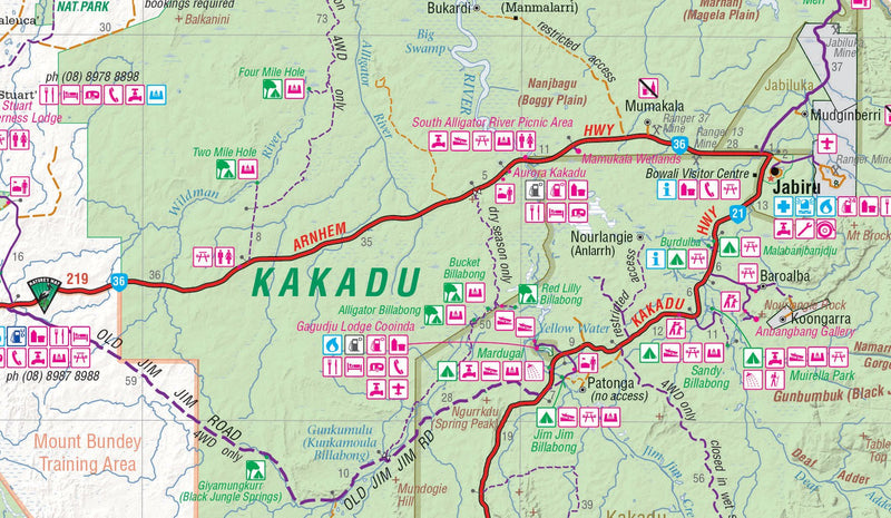 Top End National Parks Map: Litchfield, Katherine & Kakadu - 05. Regional Maps - Hema Maps Online Shop
