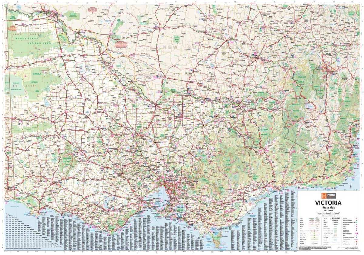 Victoria State Wall Map