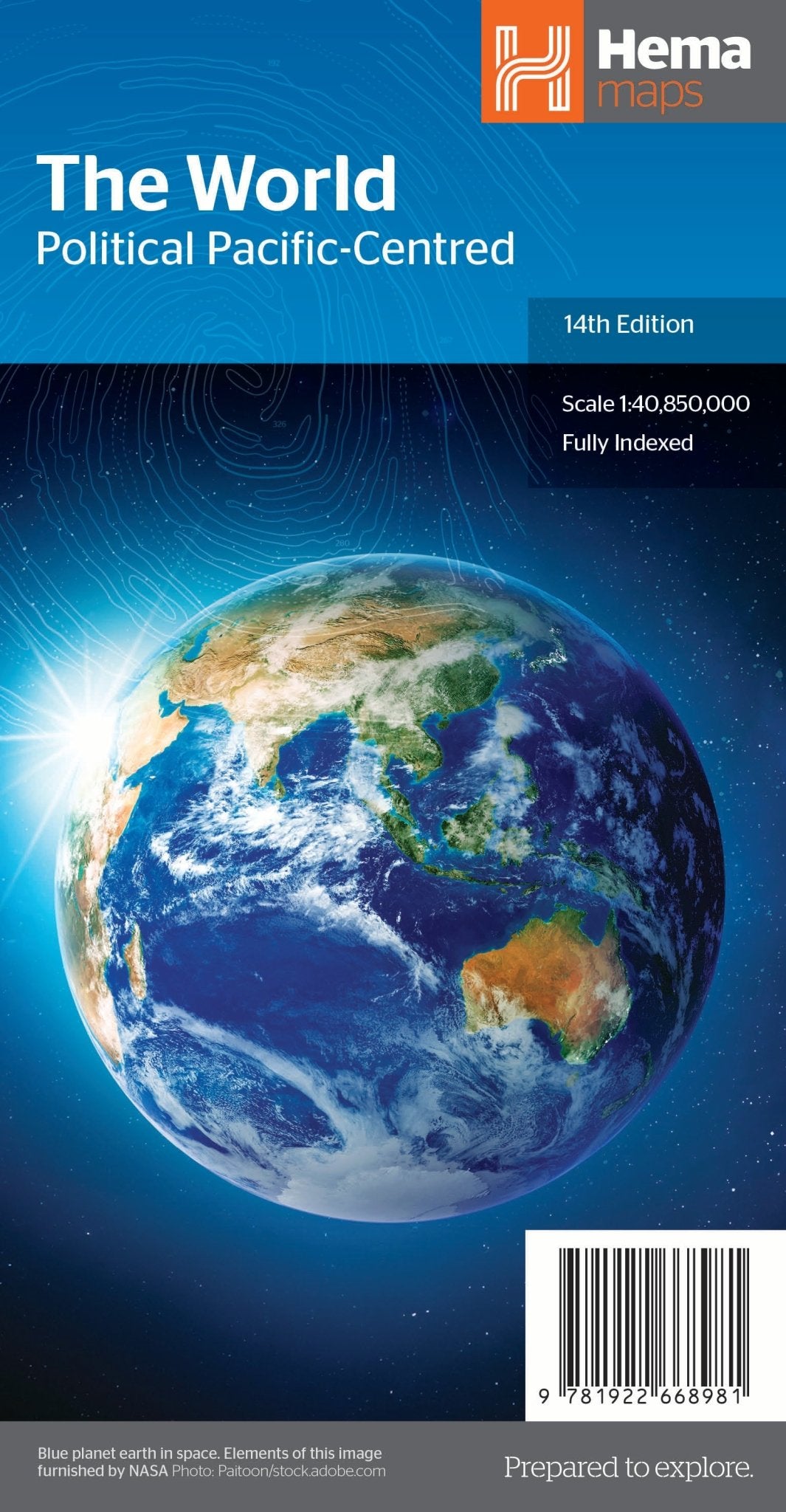 World Political Pacific Centred Map 14th Edition - 11. World Maps - Hema Maps Online Shop