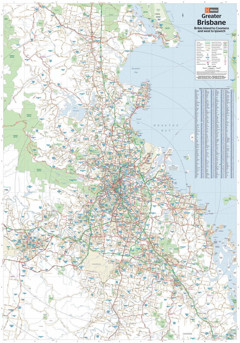 Brisbane and Region Wall Map