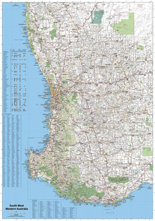South West Western Australia Map — free download