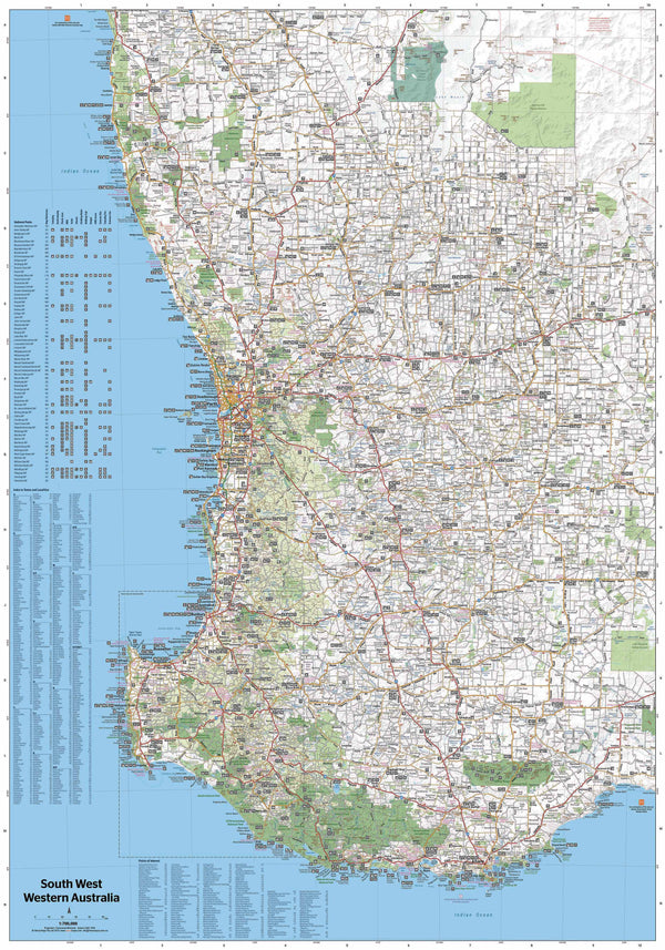 South West Western Australia Map — free download