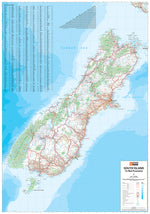 South Island (Te Wai Pounamu) New Zealand Wall Map