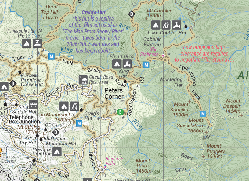 The Victorian High Country Wall Map