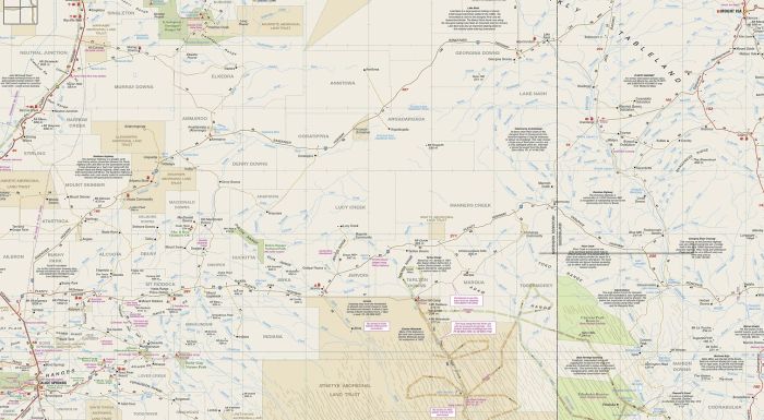 The Plenty and Sandover Highways Map