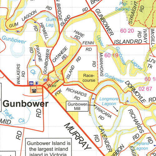 Cohuna - Echuca - Gunbower Map