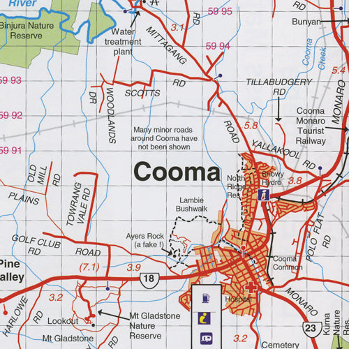 Snowy Mountains Central, Cooma, Khancoban Map
