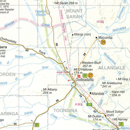 Oodnadatta Track Map