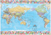 World & Flags Wall Map